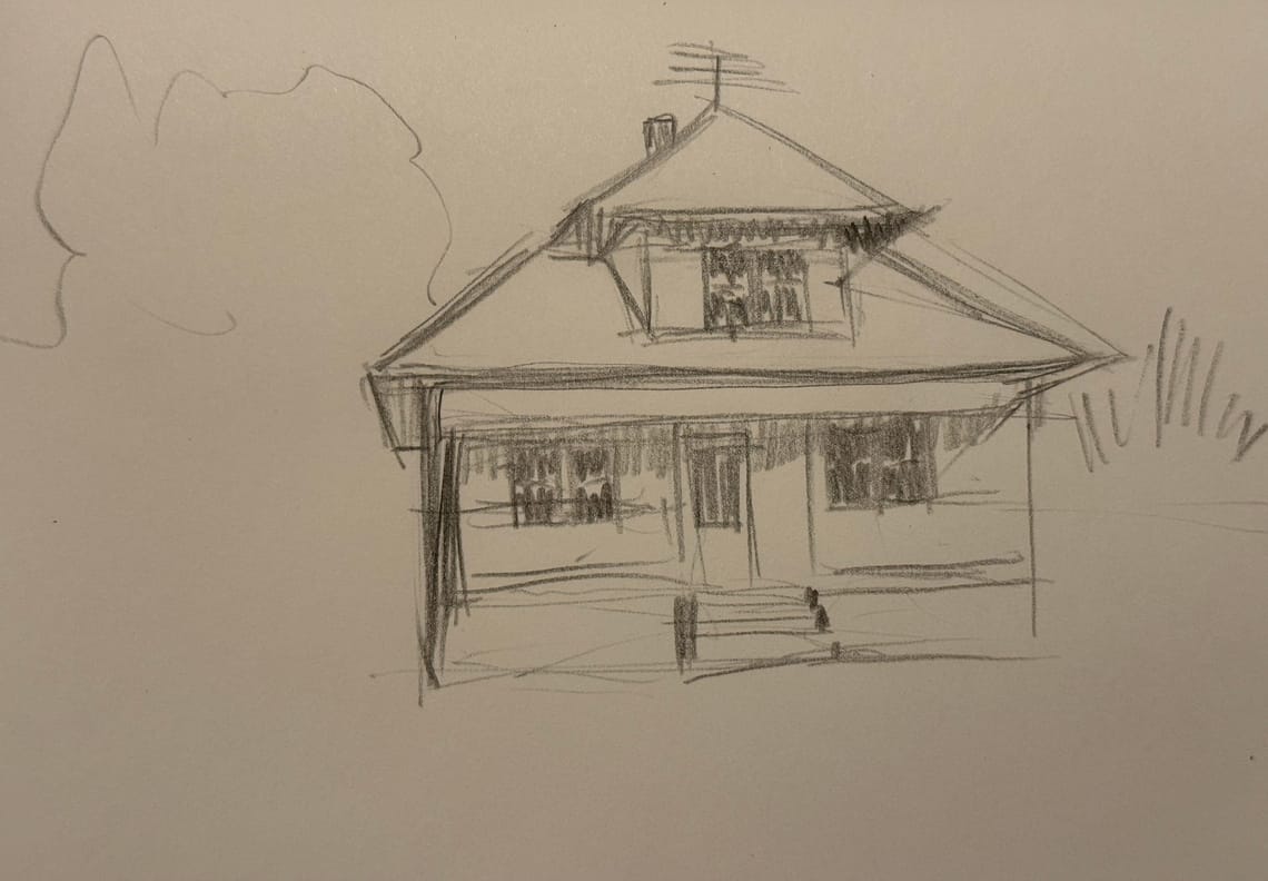 Sketch of Grandfather's House