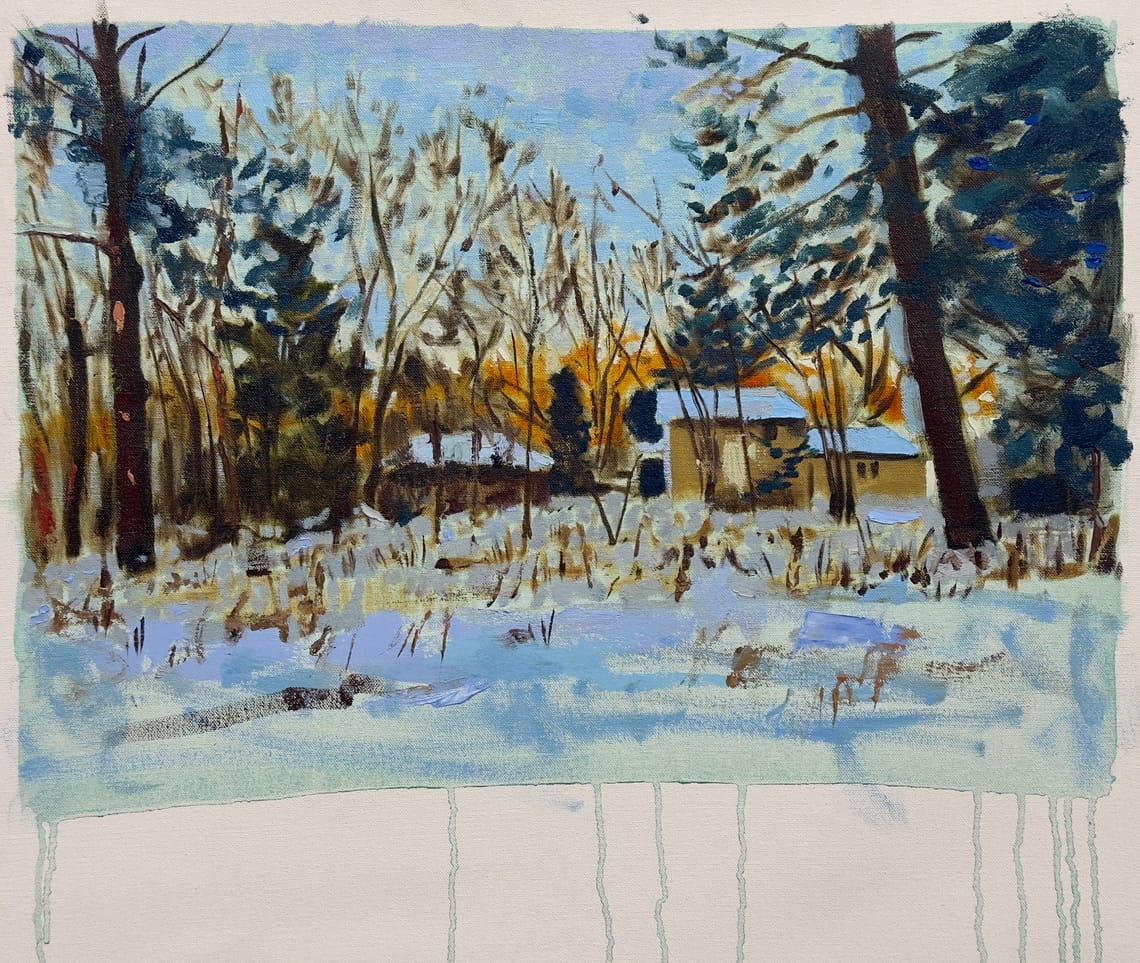 Winter Morning Through the Trees