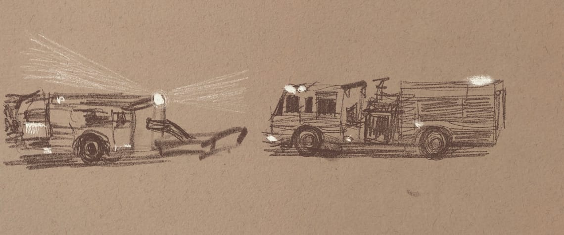 Fire Truck Sketch