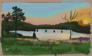 Sunset Over the Old Bridge