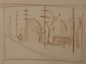 Red Barn Sketch